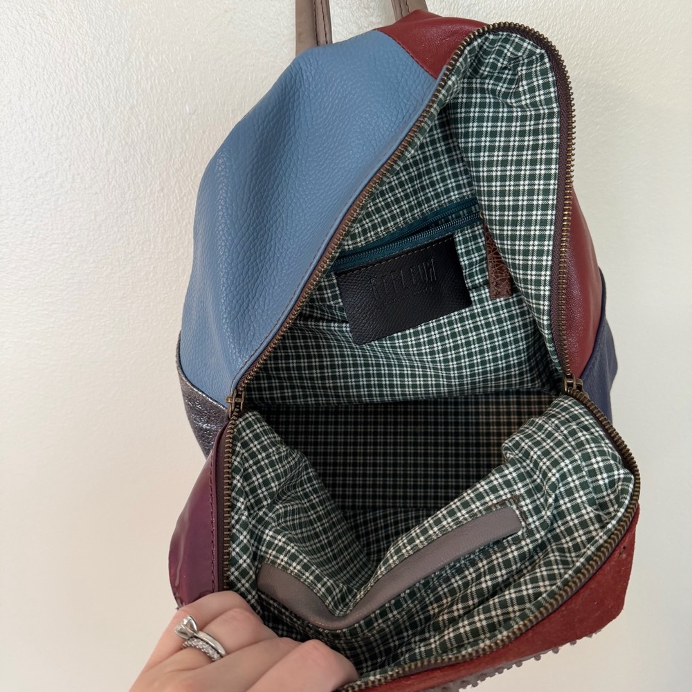 REFLEUR Patchwork Leather Colorful Mini Backpack - Picture 7 of 9